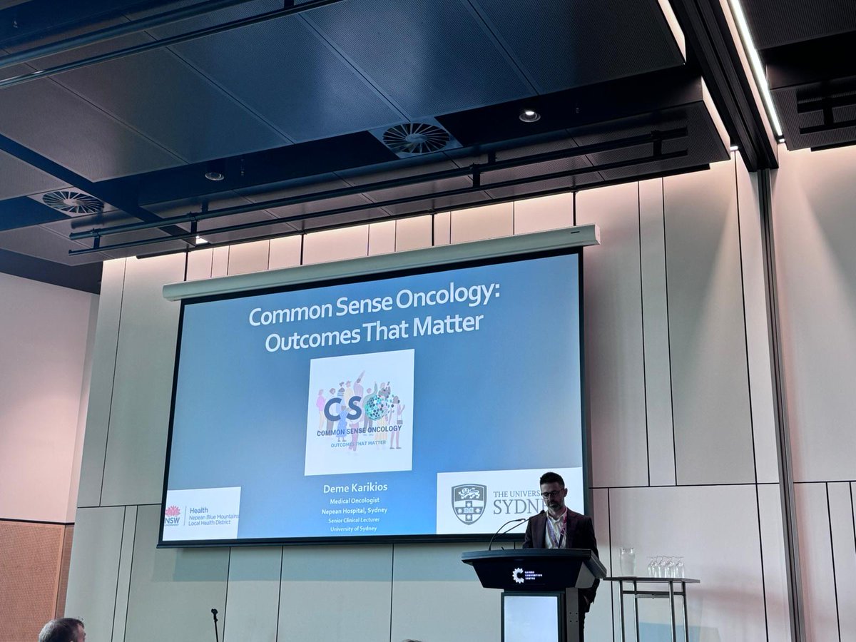 DKarikios's tweet photo. So delighted to be able to talk about Common Sense Oncology @csoncol at @BCTrialsANZ ASM 2024. Thank you so much for the invitation to speak! And thanks for being so engaged in the topic and the enthusiasm for outcomes that matter to patients https://t.co/E2GLk2fiAJ