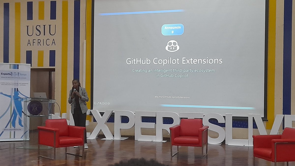 GitHub Copilot by <a href="/juliamuiruri4/">Julia Muiruri</a> 🔥🥳🥳

- GitHub Copilot Workspace 🤯🔥🔥
- GitHub Copilot Extensions 🔥🔥🥳

#ExpertsLiveKE 
<a href="/ExpertsLiveKE/">Experts Live Kenya</a>