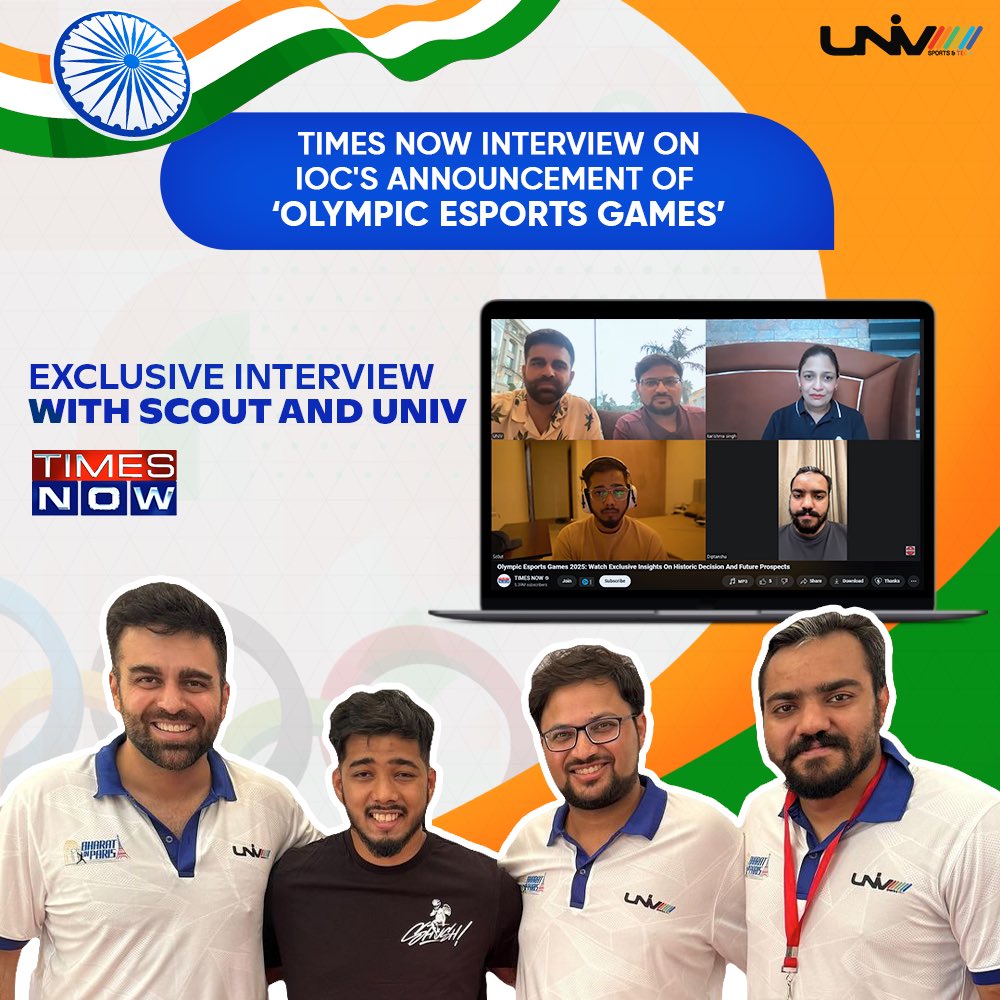 Check out our latest YouTube interview featuring the founders of UNIV and renowned Esports Athlete and Gaming Creator <a href="/scouttanmay/">sc0utOP</a>. Discover insights on <a href="/iocmedia/">IOC MEDIA</a> announcement on Esports Olympics. Don't miss this inspiring conversation! 

Watch now : youtu.be/e-3jHIavzV8?si…
