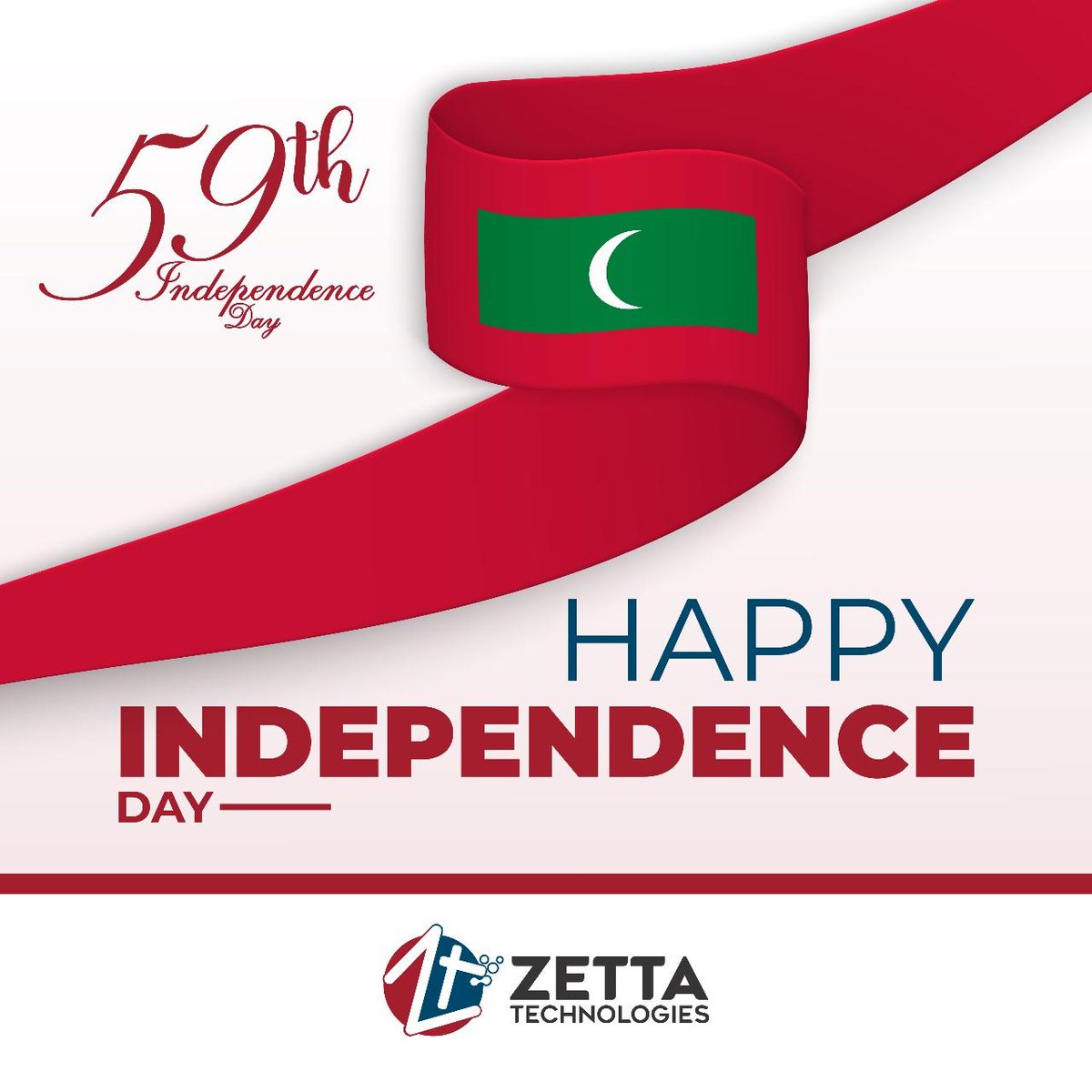 ZettaTechnol's tweet photo. Greetings and well wishes on the occasion of the Independence Day of the Republic of Maldives.🇲🇻
#IndependenceDay https://t.co/fYkhYViy32