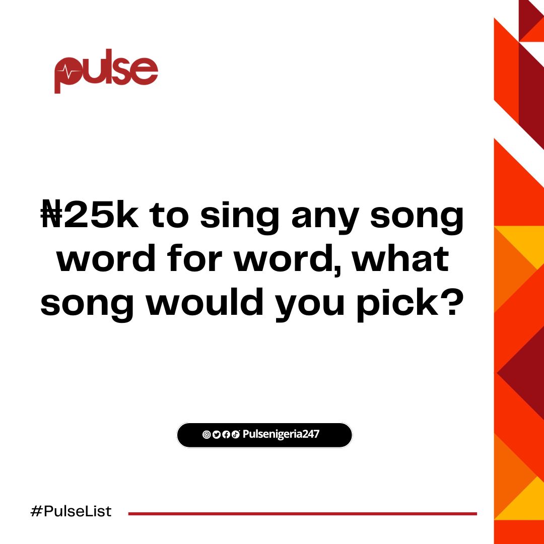 PulseNigeria247's tweet photo. What song are you singing for ₦25k? https://t.co/QVSoDVFgXr