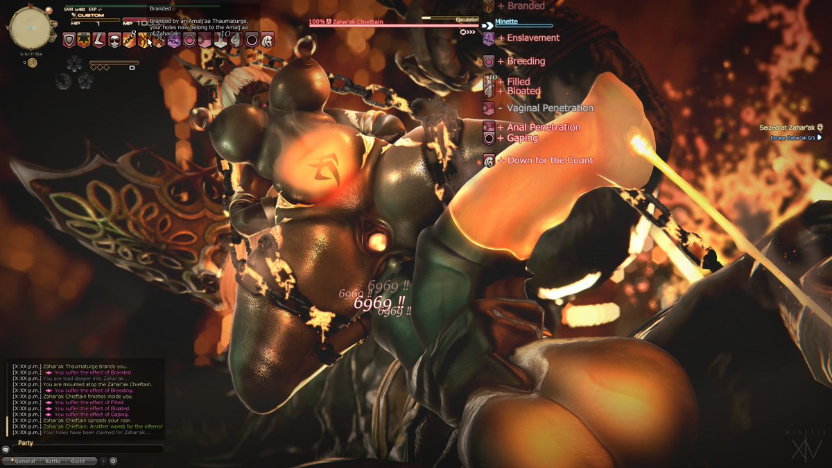 MinetteXIV's tweet photo. Seized at Zaharak 3 ⛓️

"Another womb claimed for the inferno!"

Mounted, pierced and branded, the Infernal rite concludes. The defeated thorn of the Amalj'aa finds herself mounted atop the Zahar'ak Chieftain's molten shafts, sealing her fate as servant-whore to all of Zahar'ak. https://t.co/g7D1wAvvqk