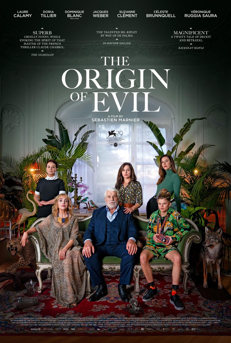 LifeIsAFilmFest's tweet photo. Sebastian Marnier’s comedic thriller THE ORIGIN OF EVIL from Venice, Toronto, and London film festivals is now on Hulu in addition to AMC+. Laure Calamy, Jacques Weber, Doria Tillier, and Dominique Blanc star.
#TheOriginOfEvil #Hulu https://t.co/gVvbHA8Nf6