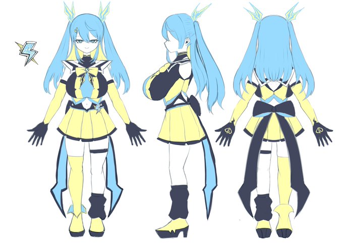 魔法少女ライジングストーム3面図 