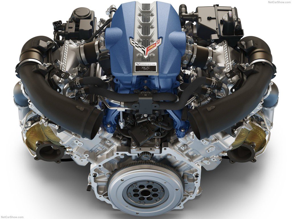 New Corvette ZR1. Twin turbo 5.5 litre flat-plane V8 with an 8,000rpm redline. Producing… are you sitting down… 1064hp and 1120Nm of torque. In a warrantied, production Corvette. No hybrid system, that’s all dinosaur juice USA eagle power. Absolutely staggering!