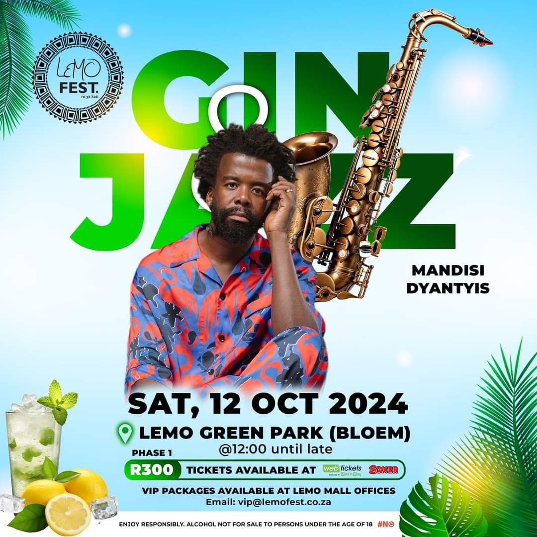 ArtStateWeb's tweet image. The @lemo_fest Gin &amp;amp; Jazz Fest is for the modern and the old school music lover. Featuring the blazing vocals of award-winning Zoe Modiga, SAMA nominee S&apos;nazo, Nomfundo Moh, the soothing musicianship of Selaelo Selota, Bhudaza, Mandisi Dyantyis, Hotstix, among others.