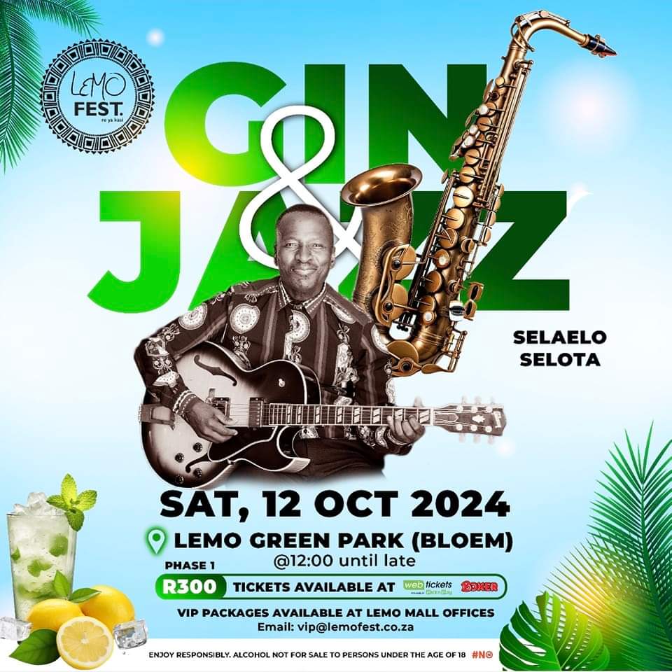 ArtStateWeb's tweet image. The @lemo_fest Gin &amp;amp; Jazz Fest is for the modern and the old school music lover. Featuring the blazing vocals of award-winning Zoe Modiga, SAMA nominee S&apos;nazo, Nomfundo Moh, the soothing musicianship of Selaelo Selota, Bhudaza, Mandisi Dyantyis, Hotstix, among others.