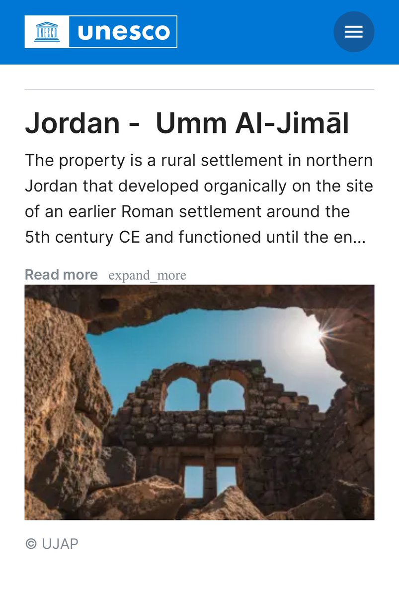 UN Jordan 🇯🇴 (@unitednationsjo) on Twitter photo New inscription on the <a href="/UNESCO/">UNESCO 🏛️ #Education #Sciences #Culture 🇺🇳</a> #WorldHeritage List: Umm Al-Jimāl, #Jordan 🇯🇴.
➡️unes.co/46whc #46WHC New inscription on the <a href="/UNESCO/">UNESCO 🏛️ #Education #Sciences #Culture 🇺🇳</a> #WorldHeritage List: Umm Al-Jimāl, #Jordan 🇯🇴.
➡️unes.co/46whc #46WHC