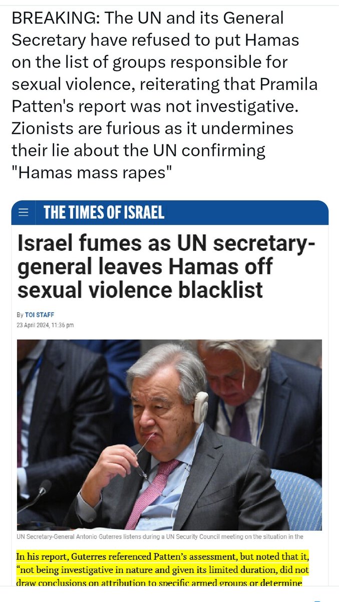 SadiaSy10639266's tweet photo. @halalflow The claim of "Hamas mass rape" is a blatant falsehood that has been thoroughly discredited. Numerous investigations have found no evidence of any such atrocities committed by Hamas. This fact has even been acknowledged by Haaretz. @KamalaHarris @VP
#Hasbara #AtrocityPropaganda https://t.co/LqLtHaP1Lk