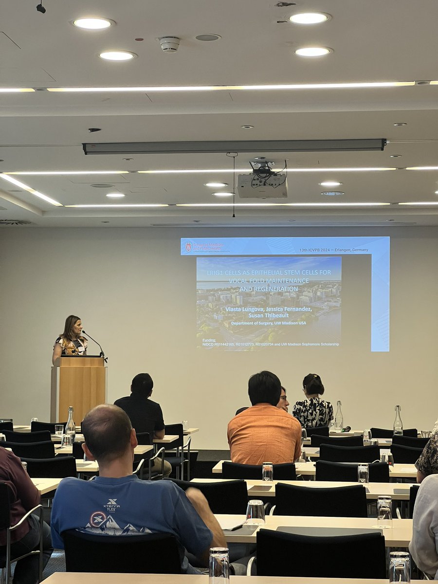 thibeaultlab's tweet photo. We are having a wonderful time in #Erlangen for #ICVPB!
Fantastic presentations from Dr. @thibeaultlab , Vlasta Lungova, @AlexGavinFoote and @AnumithaVenkat1 ! #tissueengineering #singlecellRNAsequencing #microbiology #larynx #voicescience @WiscSurgery @WiscOtoHNS @NIDCD https://t.co/7wegXtVvYP