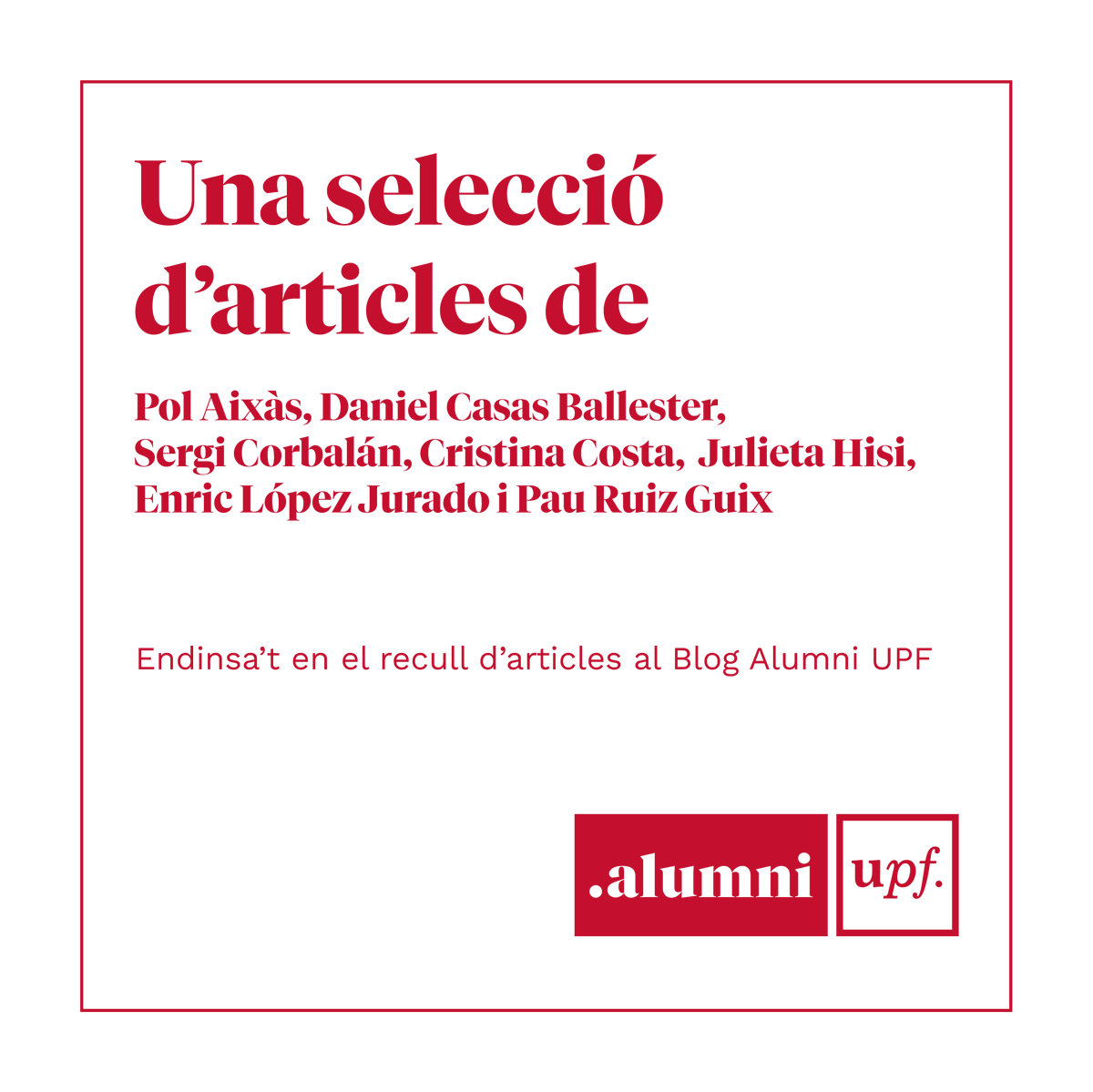 🇪🇺 Cap a on va Europa?

✍️ Política climàtica, econòmica, comercial... Al #BlogAlumniUPF, analitzem els resultats de les eleccions europees a través de la mirada experta de set #alumniUPF que actualment resideixen a Brussel·les.

Descobreix el recull d'articles 🧵👇