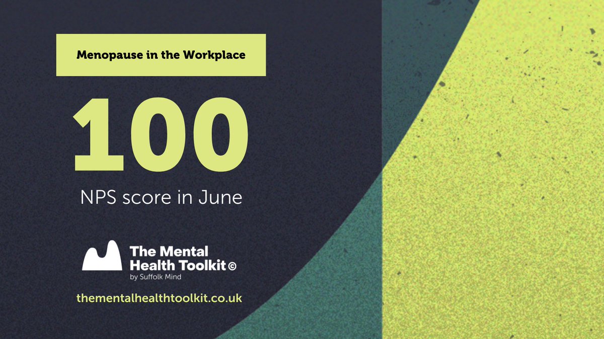 Our Menopause in the Workplace course received an NPS score of 100 last month! 💛

A Net Promoter Score (NPS) is measured through asking attendees to rate the likelihood they would recommend us, and is measured from -100 to +100.

Find out more ➡ thementalhealthtoolkit.co.uk/course/menopau…