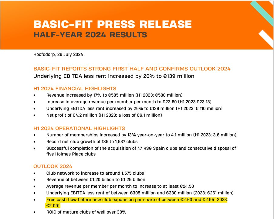 AbrilQuim's tweet photo. ✅If $BFIT stops investments today and with an average FCF before the expansion of 2,75EUR/share x 15 P/E equals 41,5 EUR, approx 2x today share price😀 https://t.co/GOnyYXH5Kq