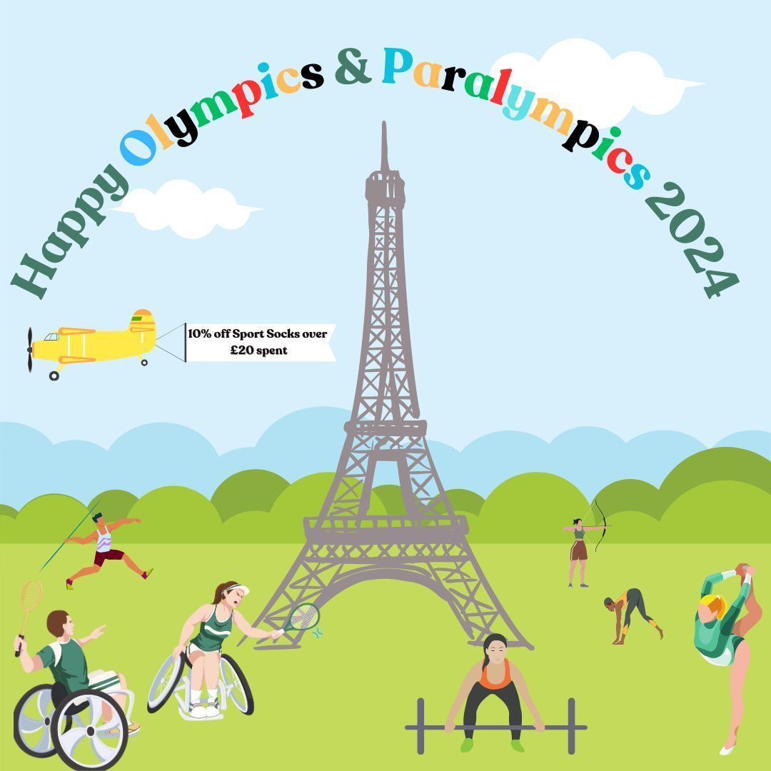 The #Olympic #Paris2024 Games have begun!

The competitive and festive events are kicking off this year in Paris! To celebrate the Olympic festivities, we are offering 10% off all our sports socks using code 'OLYMPICSOCKS10' with minimum £20 spend.

👉buff.ly/3EB8O9Y