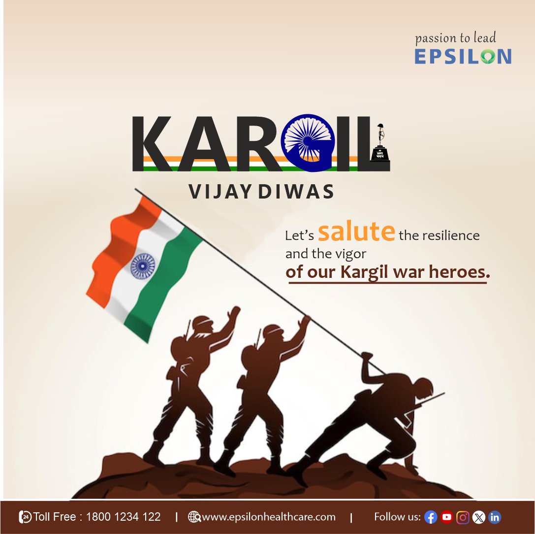 EpsilonLtd's tweet photo. Let's salute the resilience and vigor of our Kargil war heroes.

hashtag#kargilvijaydiwas https://t.co/P9KiBUBndu