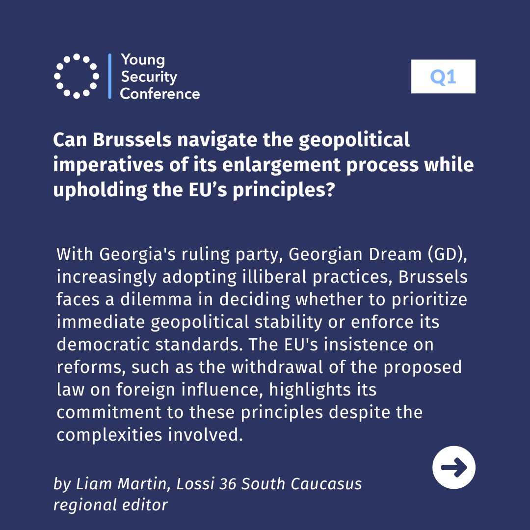 YSConference's tweet image. Re-publication: 'Whither Europe? Illiberalism in Georgia and the dilemma of Eastern Enlargement' by @MartianLMartin, Caucasus Regional Editor at Lossi 36.
🇬🇪🇪🇺 Discover how #Georgia's political shift challenges the #EU’s balance of values &amp;amp; geopolitics: lnkd.in/epZtkjS9