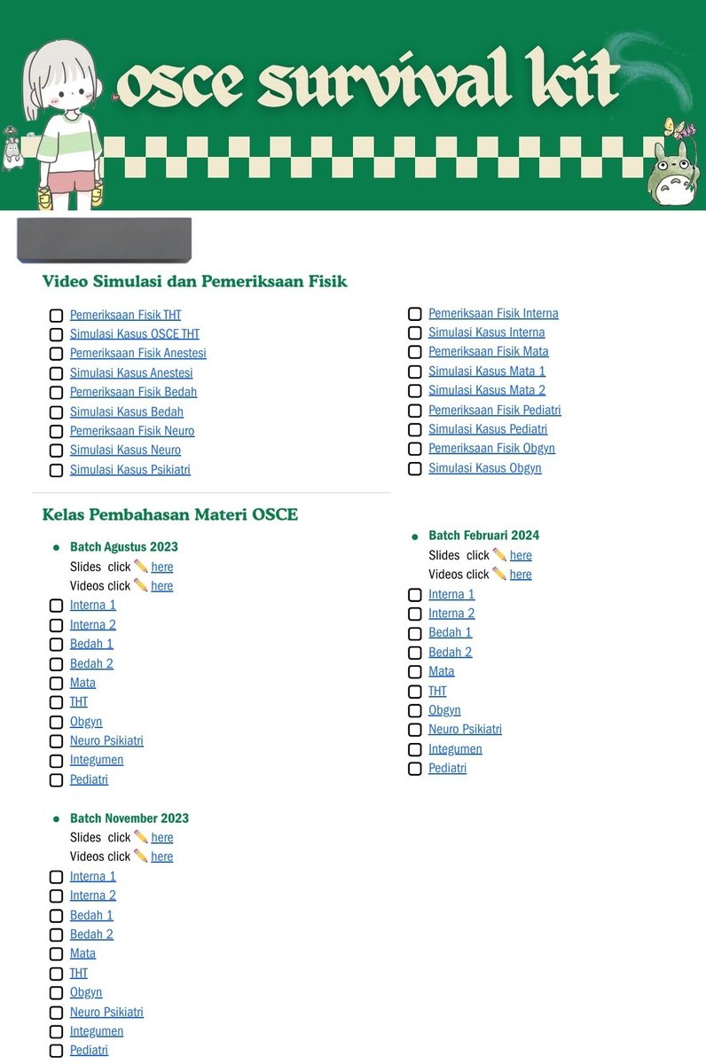 aestheticnotes's tweet image. 💌🐰 (updated version) beberapa paketan yg bisa dibeli:

1. paket persiapan koas (full video pembelajaran per stase, ppt kelas) + bonus semua catatan pribadi aku, 49k.
2. paket oneshoot ukmppd 50k
3. paket osce ukmppd/osce kompre 50k
4. catatan stase (handwritten) 25k.