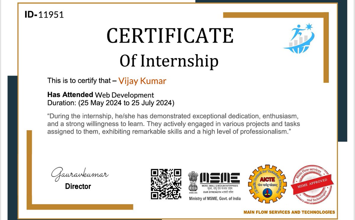 Vijay_Kumar8765's tweet image. #Community
#internships 
#mainflow
#mainflowservicesandtechnologies
#July