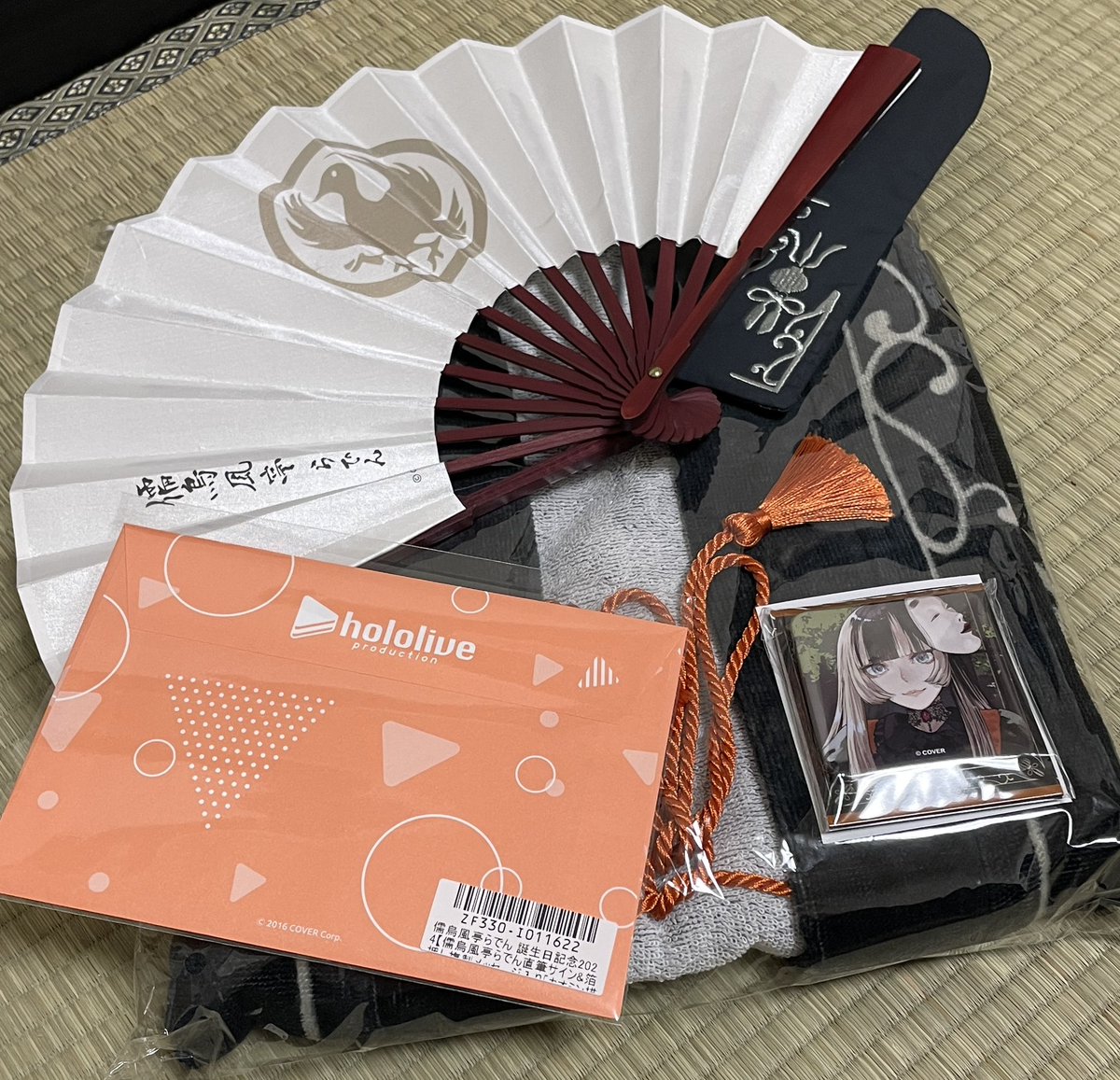 らでんとおそろい扇子　儒烏風亭らでん 誕生日記念2024 ホロライブ 儒烏風亭らでん 誕生日記念2024 らでんとおそろい扇子