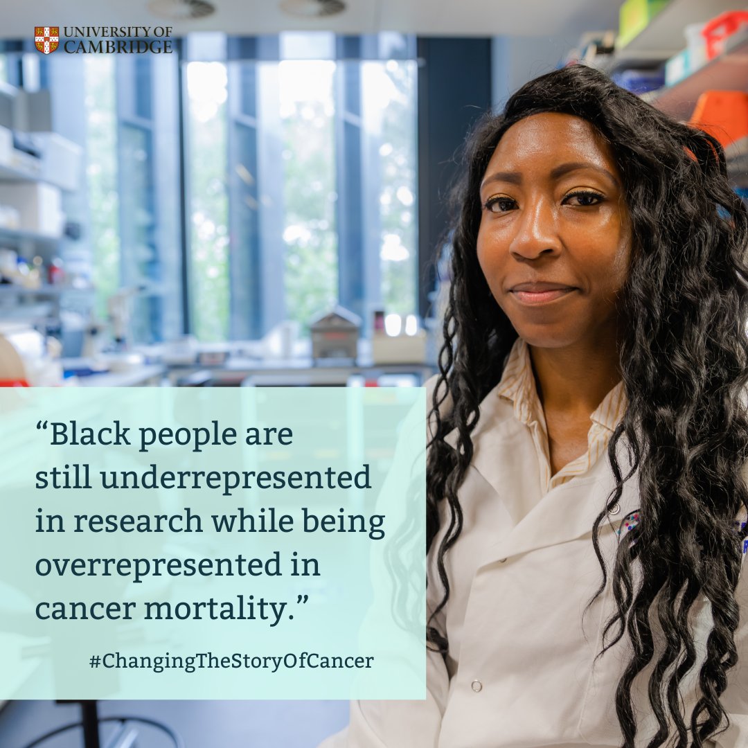 Cambridge University (@cambridge_uni) on Twitter photo “Black people are still underrepresented in research while being overrepresented in cancer mortality. So, <a href="/BlackinCancer/">BlackinCancer</a> is about addressing both of these challenges."
Meet the people #ChangingTheStoryOfCancer at Cambridge: cam.ac.uk/stories/cambri… “Black people are still underrepresented in research while being overrepresented in cancer mortality. So, <a href="/BlackinCancer/">BlackinCancer</a> is about addressing both of these challenges."
Meet the people #ChangingTheStoryOfCancer at Cambridge: cam.ac.uk/stories/cambri…