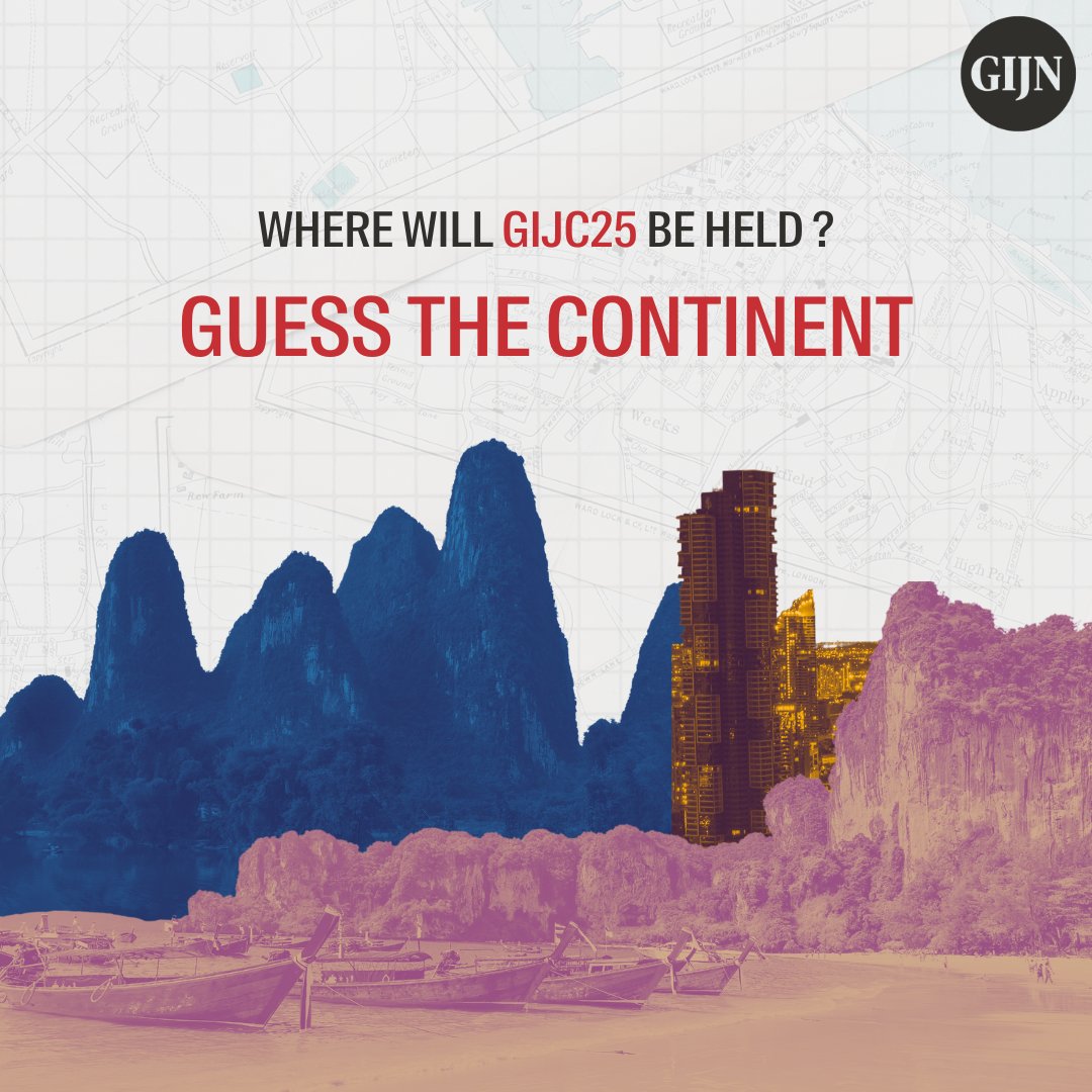 gijnAfrica's tweet photo. ✨ We have some BIG news! GIJN will announce the location and local partner for #GIJC25 on Monday, July 29.

🔎 For the three days leading up to the announcement, we will share subtle hints on social media to help you guess the location. 

🗺️ Can you guess the continent? https://t.co/JwBqbHNppC