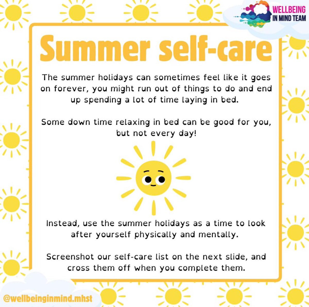 Wellbeing in Mind Team (WiMT) tweet media