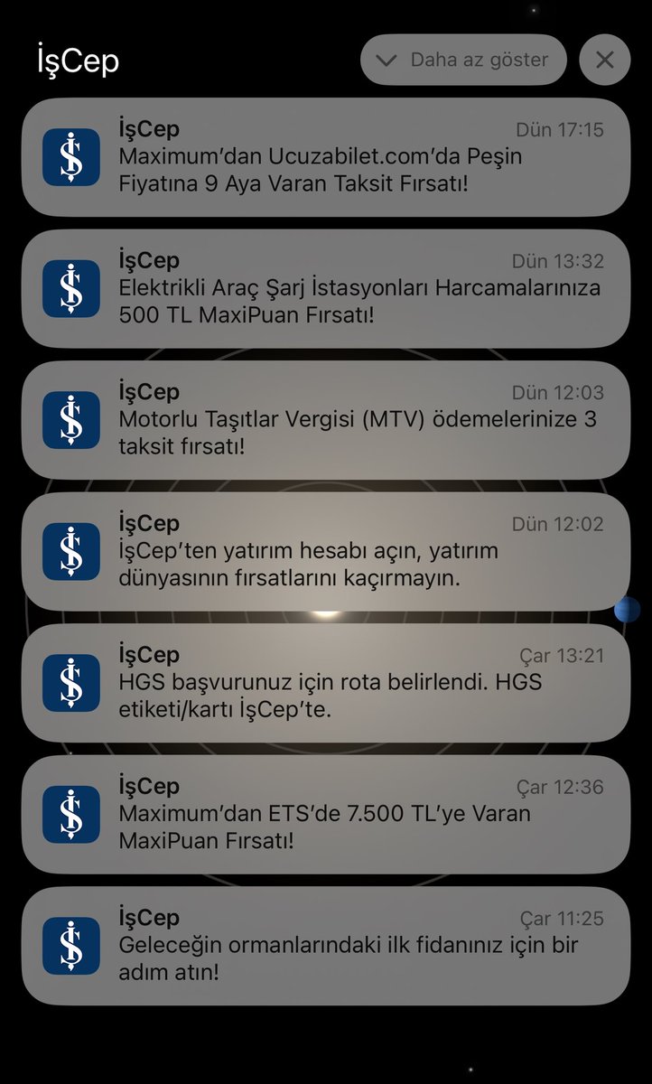 Bıktım ya. Bir iki bildirim görmek için bildirimleri tekrar açtığıma pişmanım. İnsanları taciz eder gibi sürekli bildirim gönderince mutlu mu oluyorsununuz??