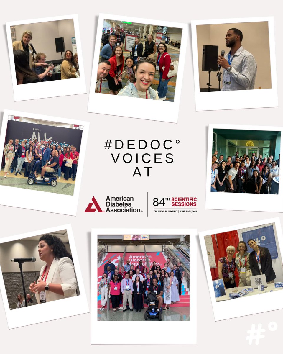 Reflecting on an incredible time at the #ADA2024 conference in Orlando! Our #dedoc° voices made sure the voices of people with diabetes were heard loud and clear by attending symposia, asking important questions, and sharing their experiences. 🎤
