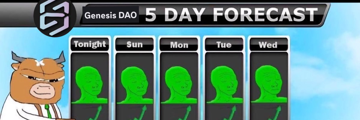 matty4188's tweet photo. ✅️I see the 5 day forecast for $GEN is looking good.✅️🚀
Make sure to stake your $GEN for 150% apy, and you can unstake any time.
Use code" MATT "when staking to save on staking fees, giving you better gains 💪.
@0xGenesisDAO #GenesisDAO #bullish #Crypto https://t.co/3dQRKjhYwx