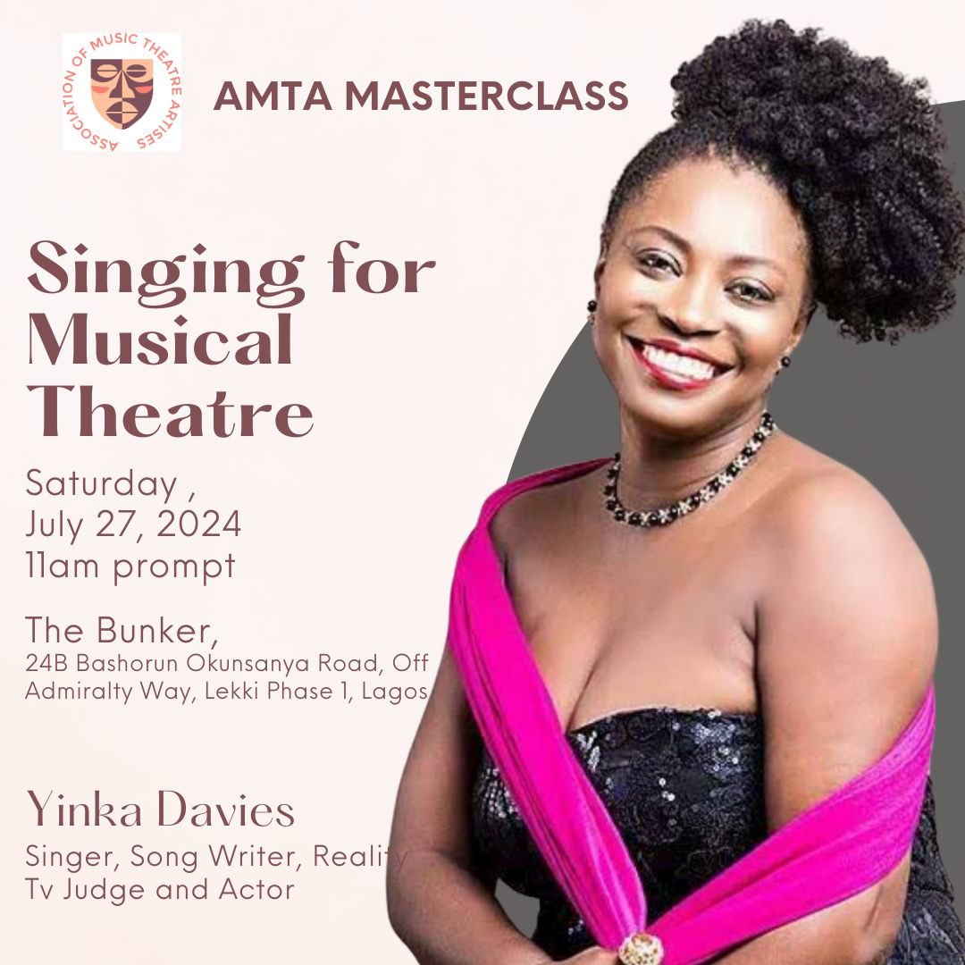 imoheboh's tweet photo. Hey You #MusicalTheatre Wonder,
What are you doing tomorrow?
We at AMTA have arranged free classes you would benefit from, if you are in the MUSICAL THEATRE (rhythm is necessary) space or interested in it.
Register 👇🏽 to attend
https://t.co/y05vUV3pxv
#MasterClassSeries https://t.co/sXeCl8DrlX