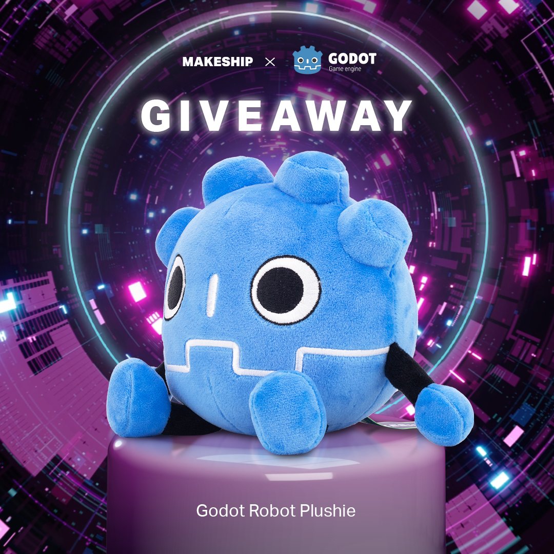 godotengine's tweet image. Plushie giveaway 🧸
To end our fundraising campaign on a high note, two of you can snatch the little guy for free!
To enter:
1⃣ Follow @Makeship & @godotengine
2⃣ Retweet
This closes on 28/07/24 at 21:00 UTC. Winners will be picked by Makeship on Monday.
Good luck everyone 🍀