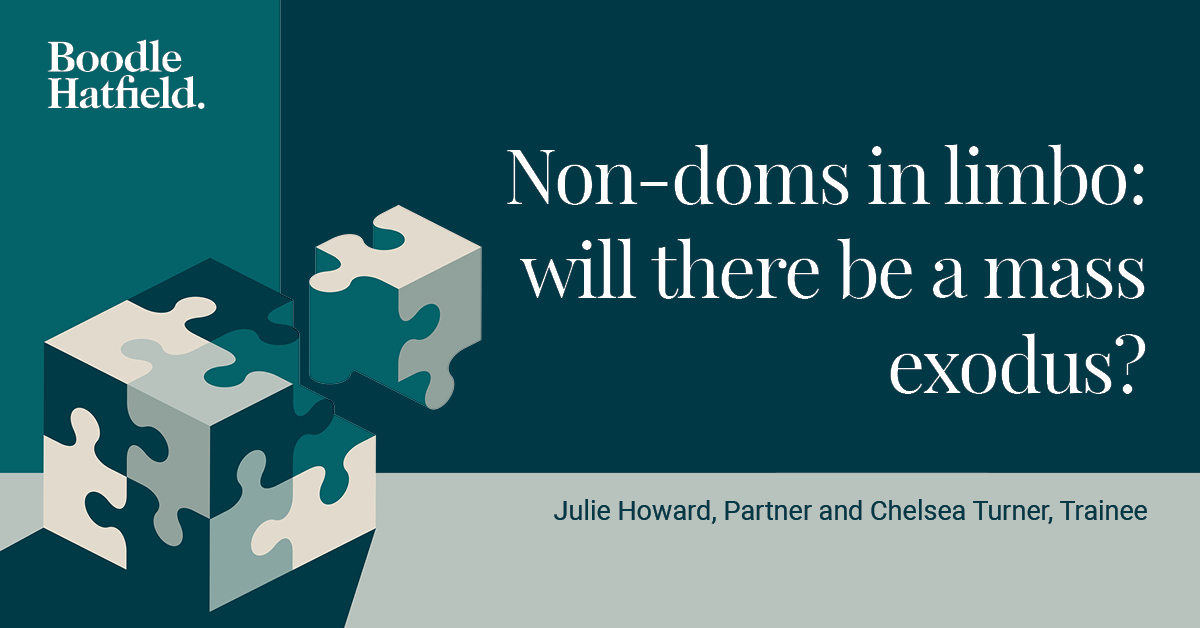 In <a href="/FTAdviser/">FT Adviser</a>, Julie Howard and Chelsea Turner consider the proposed changes for non-domiciled individuals living in the UK and how to prepare for the impact of the new regime.
boodlehatfield.com/articles/non-d…
#nondom #nondomiciled #privatewealth #privatewealthlaw