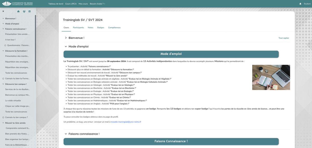 EtiqueNicolas's tweet photo. Lancement des 5 Training Lab de l'@SCIENCES_URCA de l'@universitereims sur la nouvelle plateforme Moodle. Le fruit de 6 mois de travail réalisé par le GT Training Lab et le pôle IPPA @DN_URCA pour bien préparer nos  nouveaux étudiants à l'entrée en Licence. https://t.co/1RjIqFDTmM
