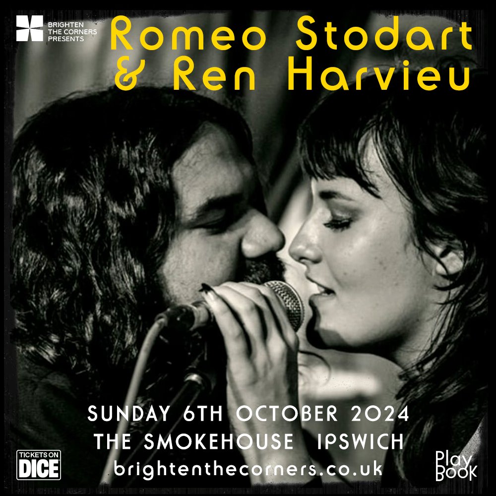 Brighten The Corners (@btcipswich) on Twitter photo NEW SHOW ✨ Romeo Stodart (<a href="/themagicnumbers/">The Magic Numbers</a>) and <a href="/RenHarvieu/">Ren Harvieu</a> play a special duo show at <a href="/TheSmokehouseUK/">thesmokehouseuk</a> Sunday 6th October, playing much loved songs from their respective catalogues as well as new songs yet to be heard.
On sale now: brightenthecorners.co.uk/events/romeo-s… NEW SHOW ✨ Romeo Stodart (<a href="/themagicnumbers/">The Magic Numbers</a>) and <a href="/RenHarvieu/">Ren Harvieu</a> play a special duo show at <a href="/TheSmokehouseUK/">thesmokehouseuk</a> Sunday 6th October, playing much loved songs from their respective catalogues as well as new songs yet to be heard.
On sale now: brightenthecorners.co.uk/events/romeo-s…