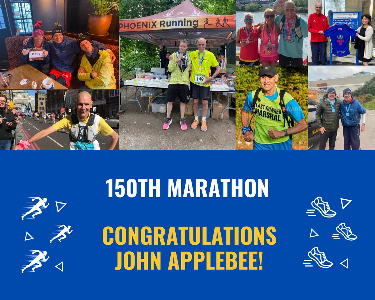 Happy 60th Birthday to John Applebee!! To celebrate John style, he will running his 150th Marathon! 

He will be raising money for the Hospice Care, if you would like to donate please click the link below 👇

justgiving.com/page/apples150