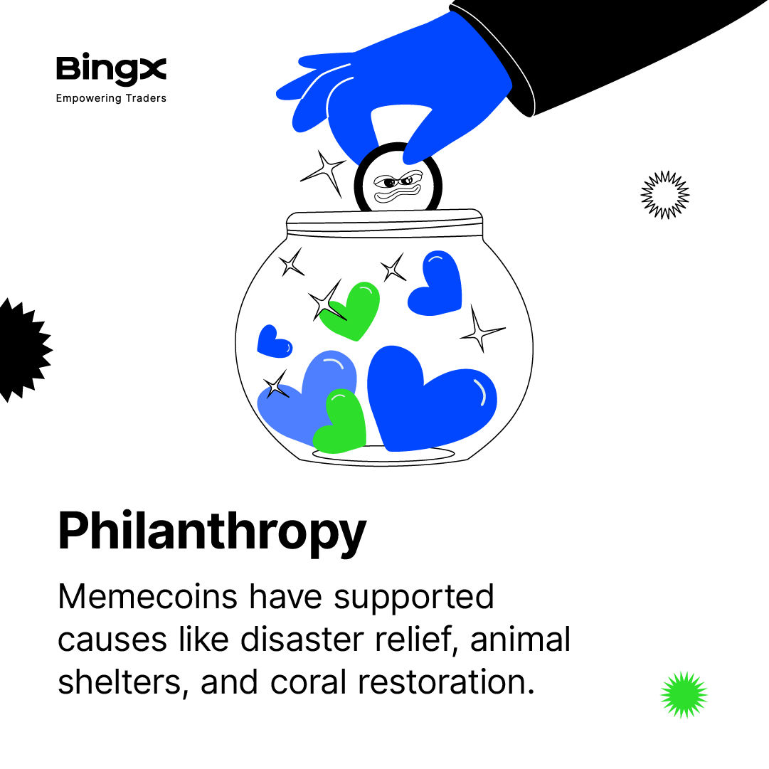 BingXOfficial's tweet photo. #Memecoins aren't just fun โ they mean business too!
#BingXLearn https://t.co/VmgquU1wOg