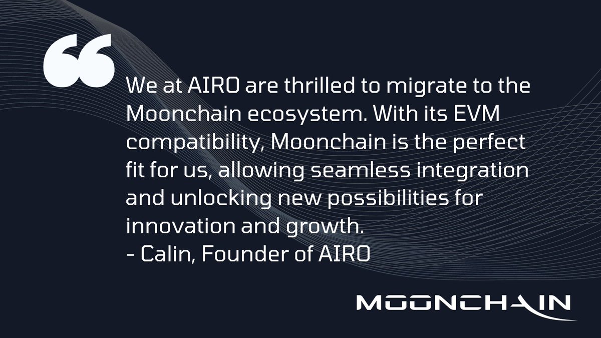 Moonchain_com's tweet photo. We had an amazing turnout for the Moonchain x @airosystems  AMA! Big thanks to AIRO for sharing their valuable insights with our community. Here's a standout quote from the session!

If you missed it, you can watch the recording here: https://t.co/Y28UgNvc3b

🔔 Stay tuned for more exciting AMAs on the way!

#Moonchain #DePIN