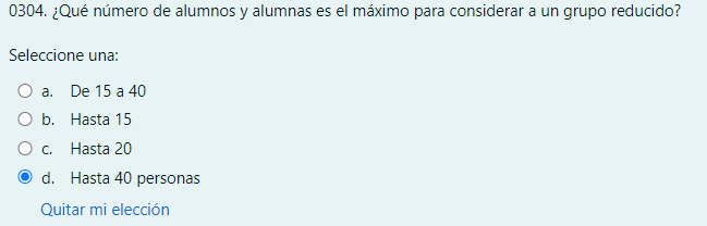 Está muy guay el cuestionario del sindicato. Ya te van intentando convencer de que 40 personas es un grupo reducido...