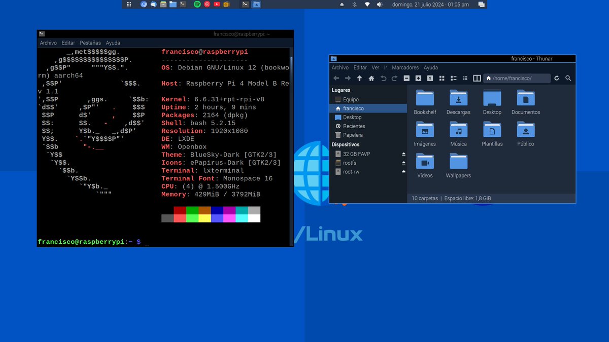 veracoecheax's tweet photo. Un Gran abrazo fraternal a toda la comunidad de los #ViernesDeEscritorio #gnu #linux comparto con uds. mi Escritorio de #raspberrypi #raspberrypios #Debian https://t.co/yrXjS59yGV