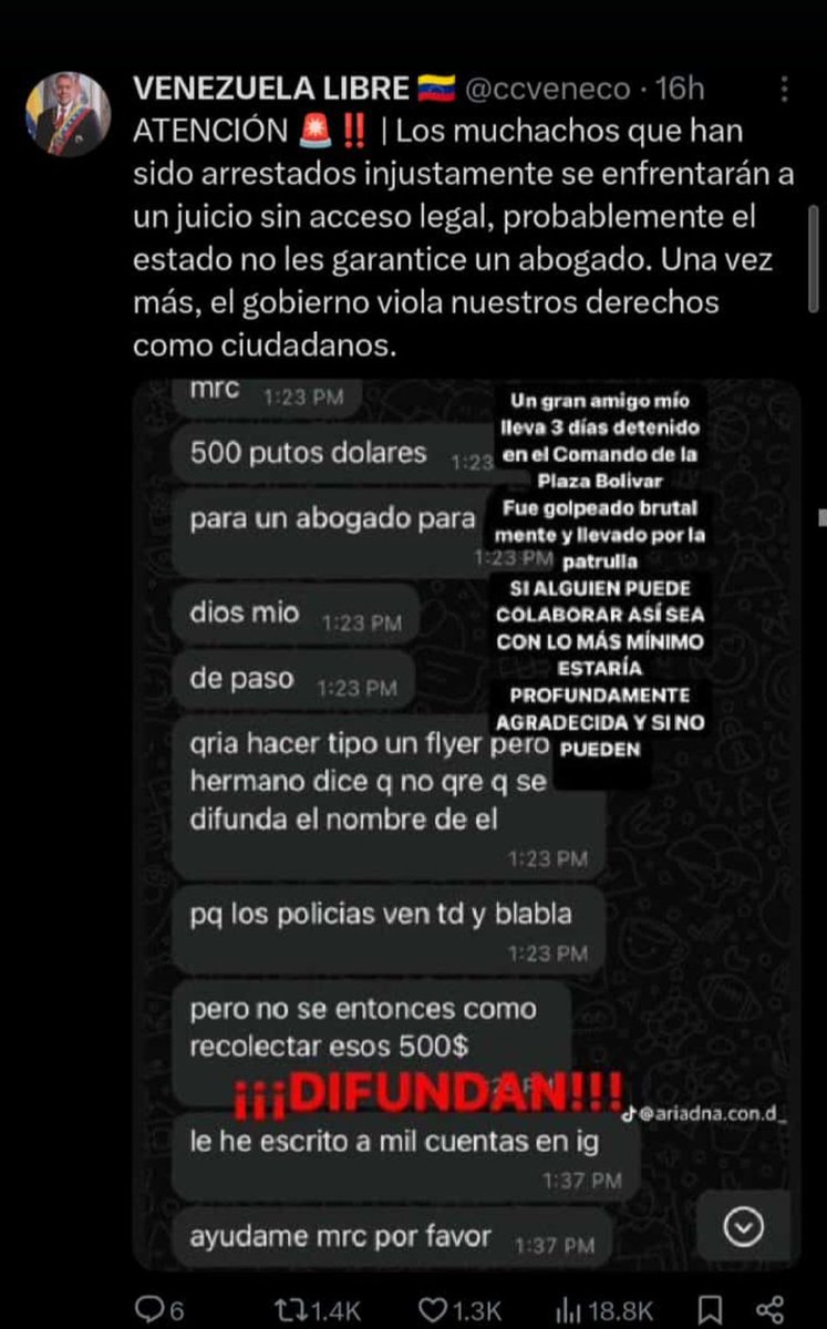 Fer_Dei's tweet photo. Los jóvenes inocentes por pensar diferente, los metieron presos y los van a mandar a una cárcel con delincuentes de verdad, sin juicio ni derecho a un abogado. Y entonces no se van a poner a trabajar? @OEA_oficial #HastaElFinal #SOSVenezuela @CNNEE https://t.co/JPM7hDV7Ik