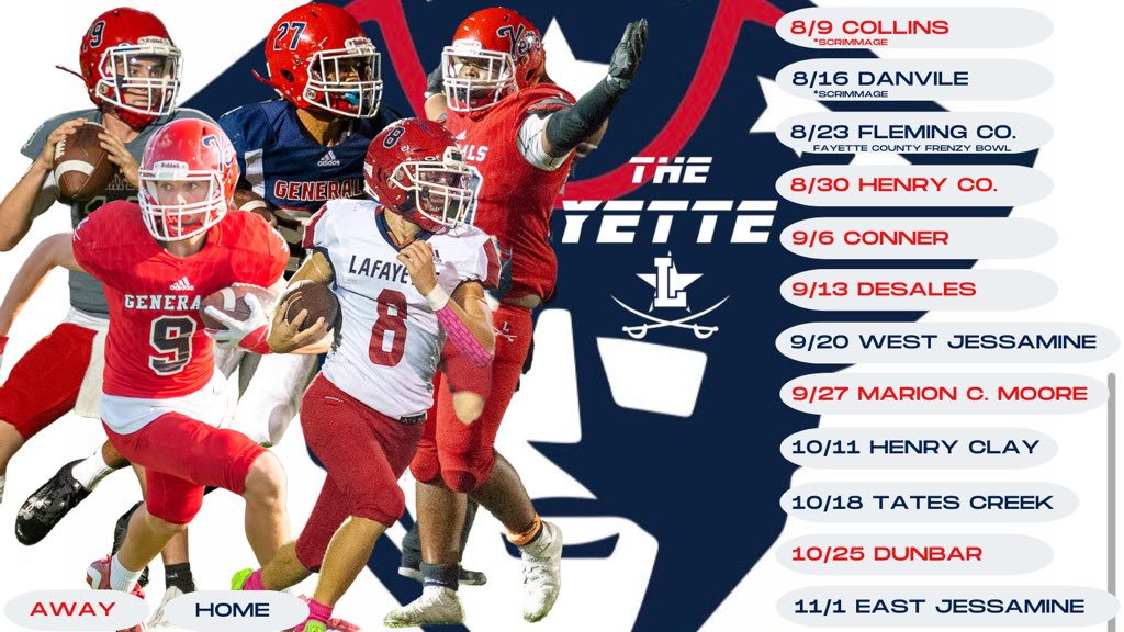 Just 1 week until Lafayette Football is back!! 🏈#TheYette🏈
