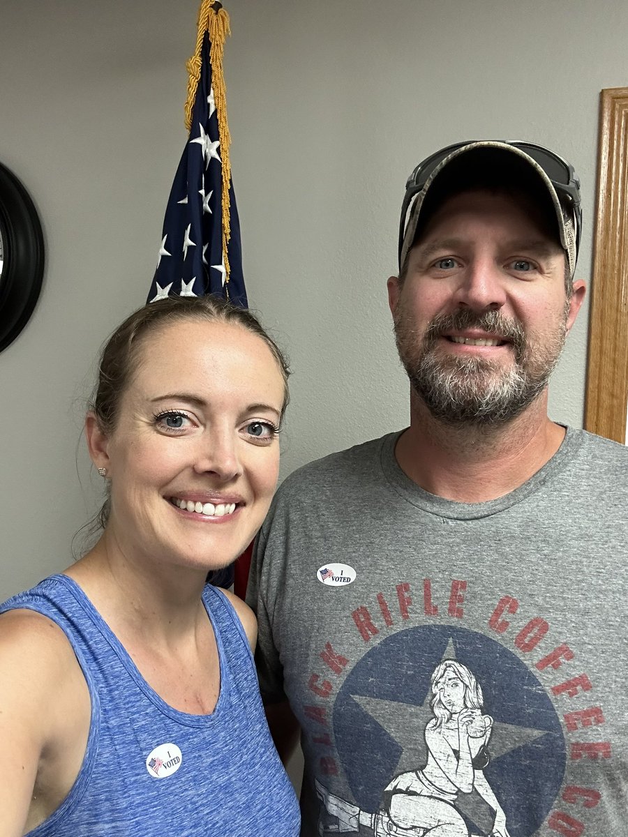 StaceyforWI's tweet image. Chad and I voted early this morning! #VoteEarly