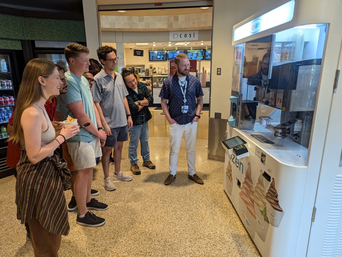 Mustafa Mir-@mirlab.bsky.social (@mustafamir16) on Twitter photo Today we said farewell to our summer student Carmine Picone with some robot served ice cream. He learned molecular bio fundamentals & generated a library of fluorescent protein fusions under the excellent mentorship of <a href="/FruitFlyFischer/">Matthew Fischer</a>. Great to see so much growth in 6 weeks! Today we said farewell to our summer student Carmine Picone with some robot served ice cream. He learned molecular bio fundamentals & generated a library of fluorescent protein fusions under the excellent mentorship of <a href="/FruitFlyFischer/">Matthew Fischer</a>. Great to see so much growth in 6 weeks!