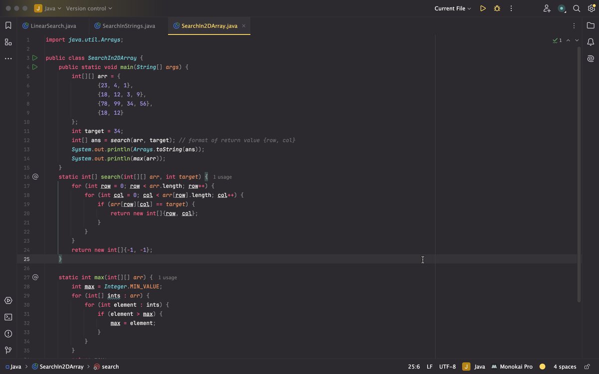 SwaroopMane22's tweet photo. Day 8 of learning java

Today I did some Linear Search questions https://t.co/O3h0zomMjF