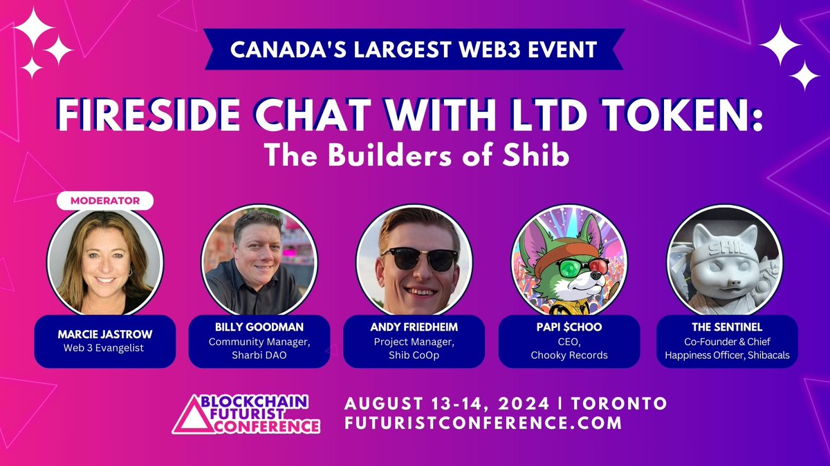 🔥 FIRESIDE ANNOUNCEMENT 🔥

"Fireside Chat with LTD Token: The Builders of Shib" 🌟

Featuring:
🚀 Marcie Jastrow <a href="/marciejastrow/">Marcie Jastrow</a> as Moderator
🚀 Billy Goodman of <a href="/SharbiToken/">Sharbi</a>
🚀 Andy Friedheim of <a href="/ShibCoOp/">Shib CoOp - Land Community & Builders</a>
🚀 Papi $CHOO of <a href="/Chooky_Records/">Chooky</a>
🚀 The Sentinel of <a href="/shibacals/">Shibacals Collaboration Studio</a>

🔮 Come