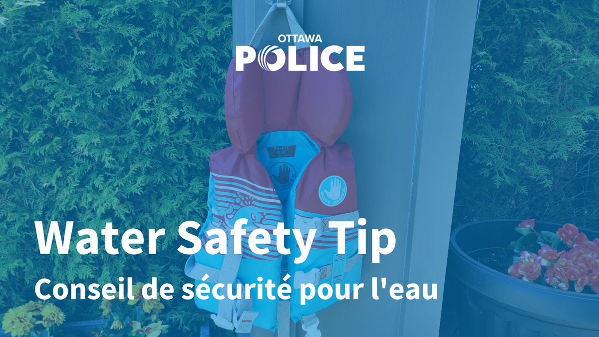 Ottawa Police (@ottawapolice) on Twitter photo We want you to be safe while enjoying sun and fun on the water. Wear a life jacket no matter how well you can swim. Unfamiliar water and strong currents are dangerous for even the best swimmers.
~
Nous tenons à votre sûreté alors que vous profitez du soleil et vous amusez dans We want you to be safe while enjoying sun and fun on the water. Wear a life jacket no matter how well you can swim. Unfamiliar water and strong currents are dangerous for even the best swimmers.
~
Nous tenons à votre sûreté alors que vous profitez du soleil et vous amusez dans