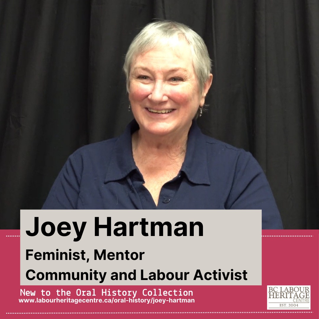 "Fundamentally,  my trade unionism is about appreciating people and the work that they  do, and the contributions that we all make." NEW interview with Joey Hartman added to our Oral History Collection. labourheritagecentre.ca/oral-history/j…