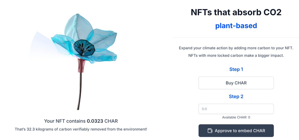 desertsands_'s tweet photo. removing co2 has never been so fun 🌀

1. mint a plant by @cyrusclarke 
2. go to https://t.co/vFXEoqP7d1
3. buy and embed CHAR

mint here✨ https://t.co/dJCgpt5MHe https://t.co/WrCYd8sejT