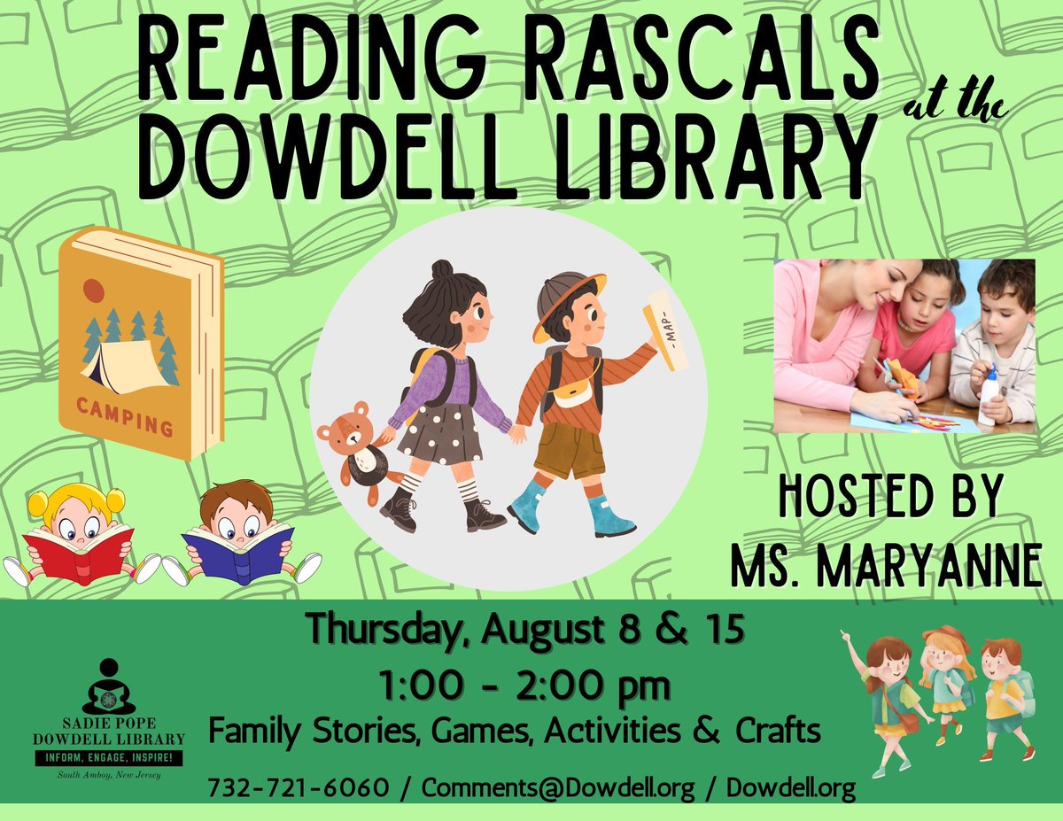 August Reading Rascals #dowdelllibrary #publiclibrary #libraries #libraries #librarylife #librarylove #southamboynj
