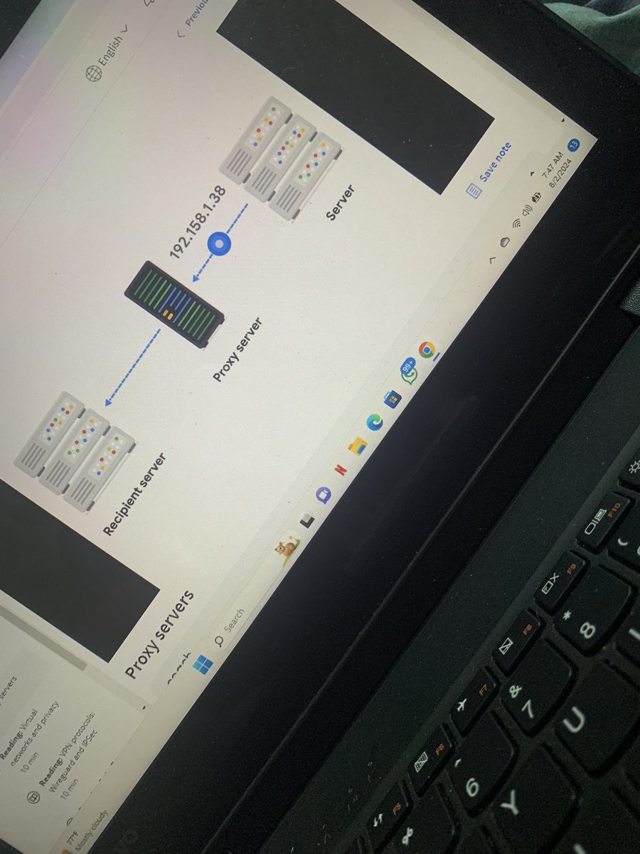 JirehsChild's tweet image. Day 16: Diving into Proxy Servers, Virtual Networks, and Privacy:-Today, I learned about the role of proxy servers, the functionality of virtual networks, and the importance of privacy in cybersecurity. 
#Cybersecurity #ProxyServers #VirtualNetworks #Privacy #TechLearning